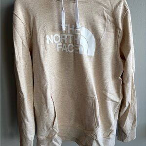 The North Face Men’s Beige Pullover Crewneck with White Logo
